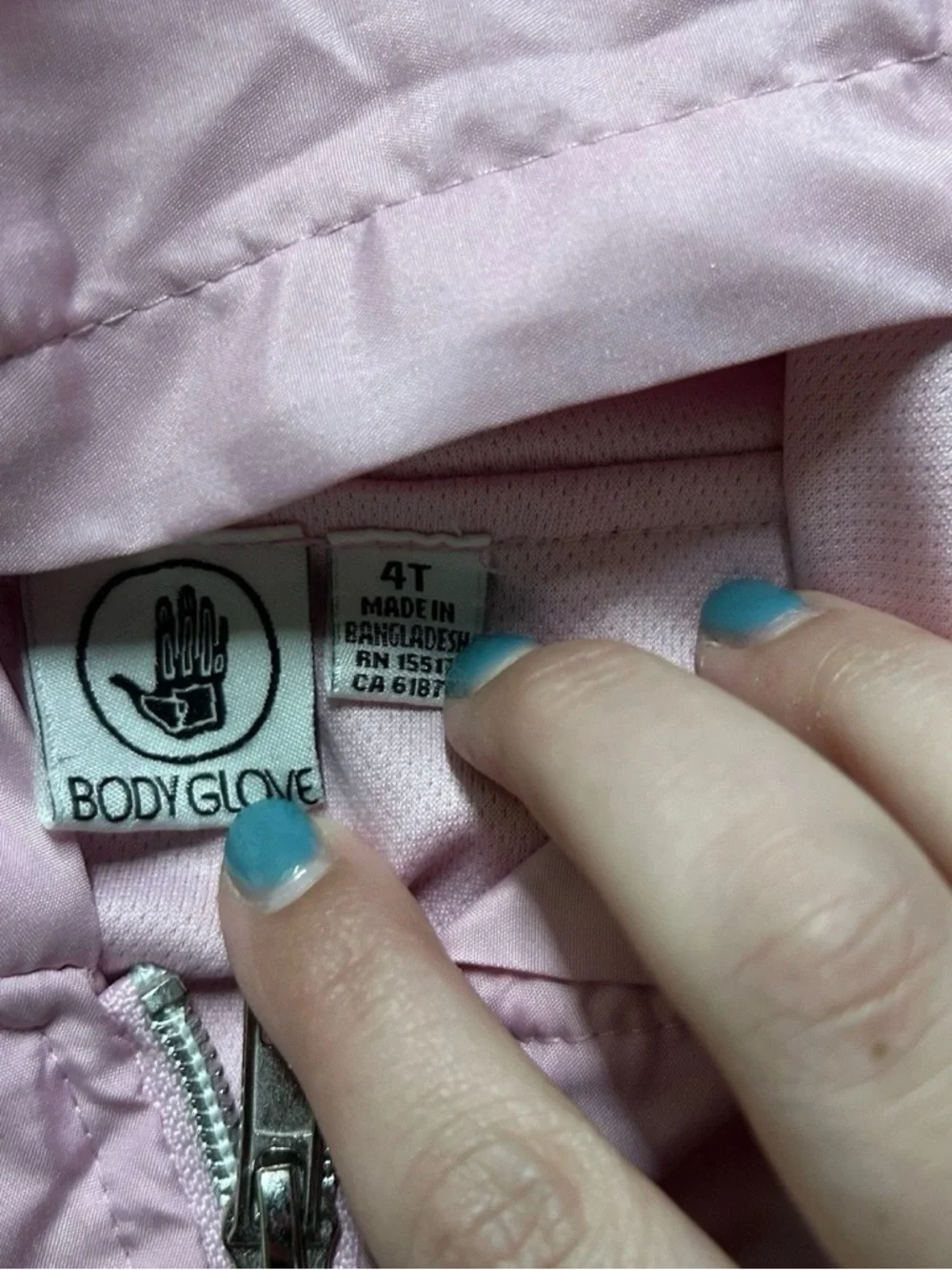 Toddler Girl Body Glove Pink Rain Jacket Water Proof Size 4T - Picture 4 of 4